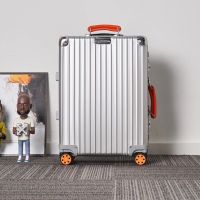 Rimowa CF Topas Luggage In Silver/Orange