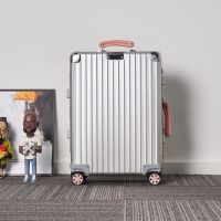 Rimowa CF Topas Luggage In Silver/Pink
