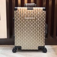 Rimowa X Lv X Supreme Luggage In Titanium