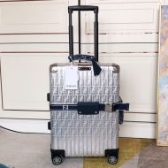 Rimowa X Fendi Luggage In Silver/Navy Blue