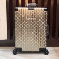 Rimowa X Lv X Supreme Luggage In Titanium